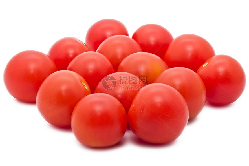 番茄植物宏观叶子食物红色白色蔬菜圆形饮食营养图片