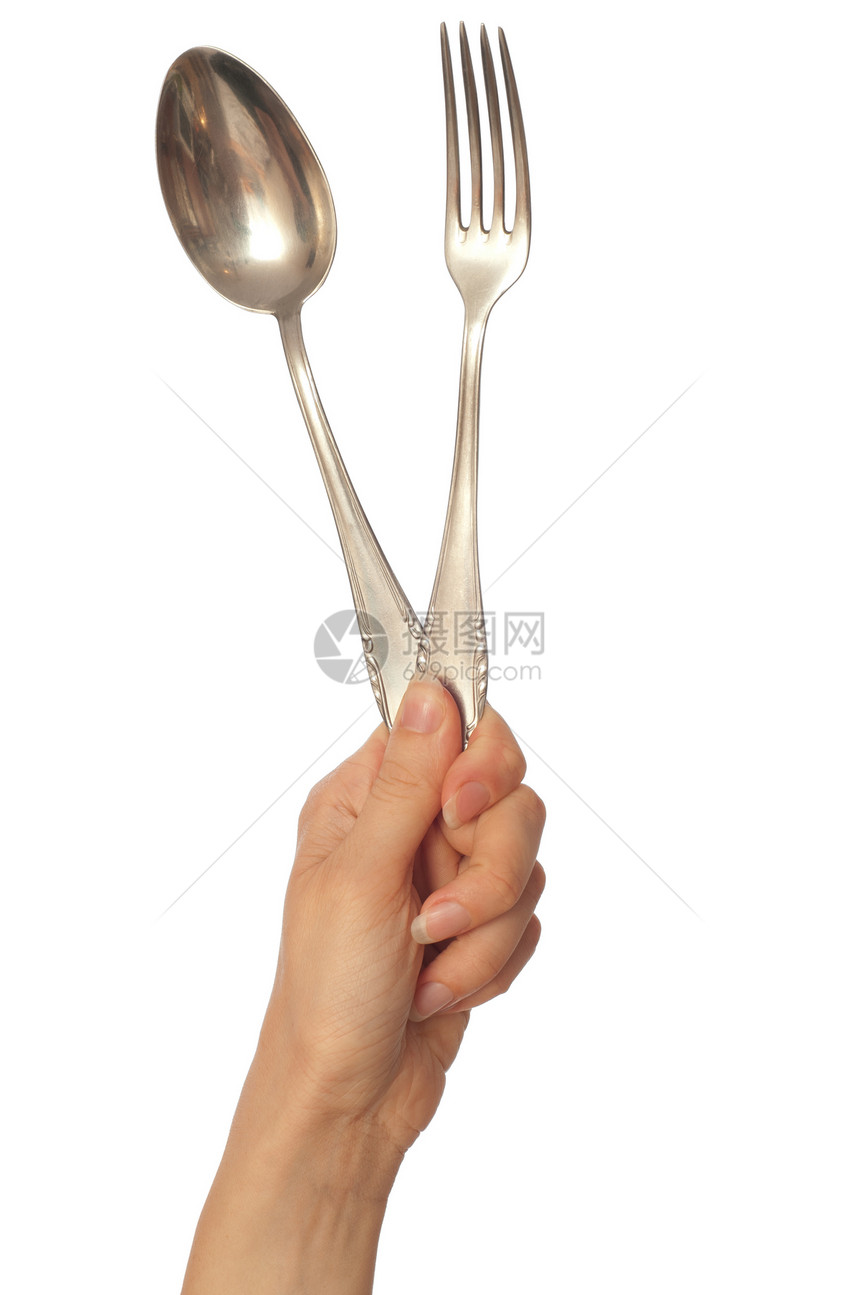 勺叉和叉烹饪工具药品病人汤匙食物流感剂量午餐厨房图片