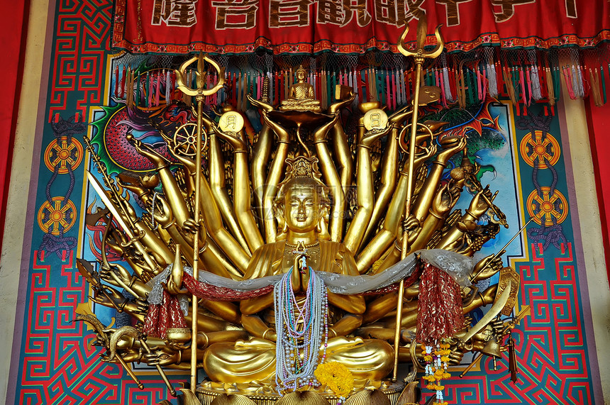 中国国名千延的天主雕像历史传统女神宗教佛教徒怜悯冥想精神文化图片