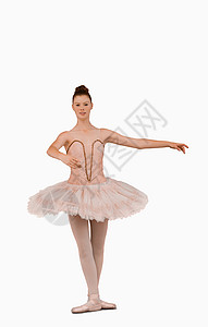 Ballerina 准备旋转背景图片