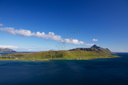 洛福顿岛风景峡湾全景高清图片