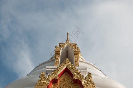 亚拉 泰王国的胡古安神庙切地金子艺术宗教寺庙天空佛塔背景图片