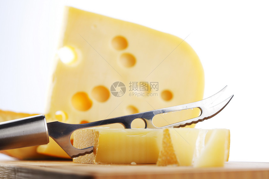 奶酪和奶酪刀熟食产品午餐小吃食品生活早餐奶制品美食香味图片