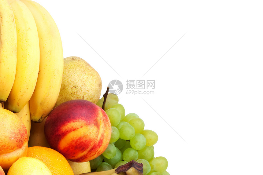新鲜新鲜水果小吃框架香蕉市场作品养分食物柠檬茶点橙子图片
