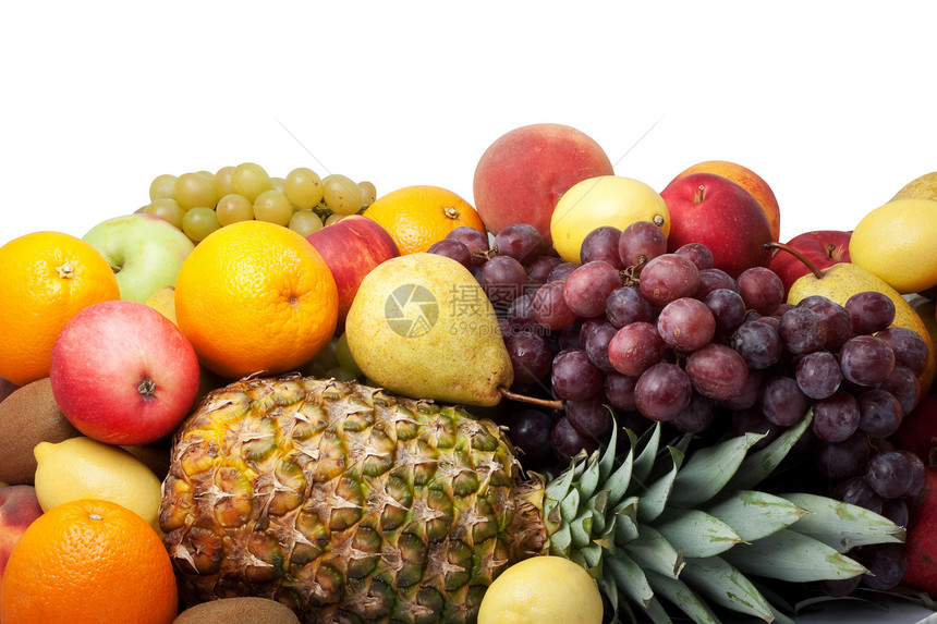 新鲜新鲜水果框架菠萝作品养分食物小吃柠檬热带茶点香蕉图片