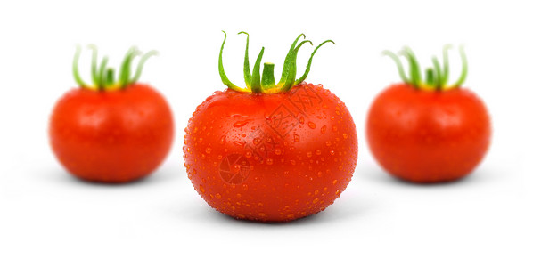 番茄水果水平绿色红色剪裁食物植物蔬菜白色高清图片
