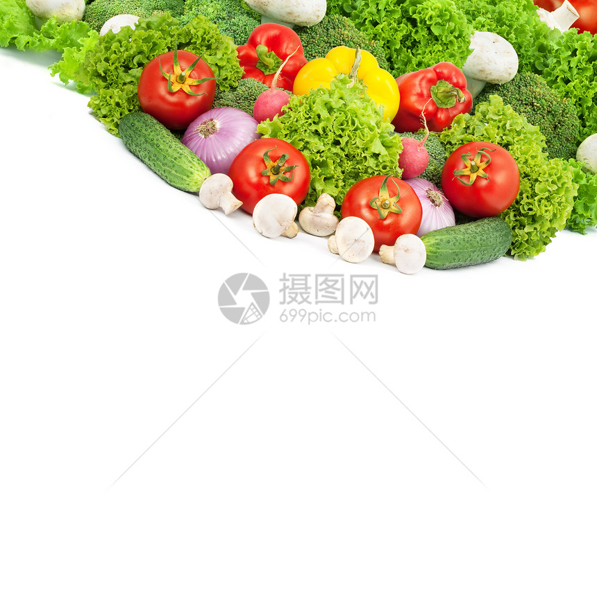 杂类新鲜蔬菜水果黄瓜叶子紫色团体胡椒框架文化健康食物图片