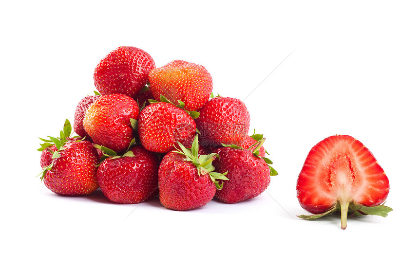 新鲜草莓水果浆果宏观种子工作室小吃活力点燃植物团体图片