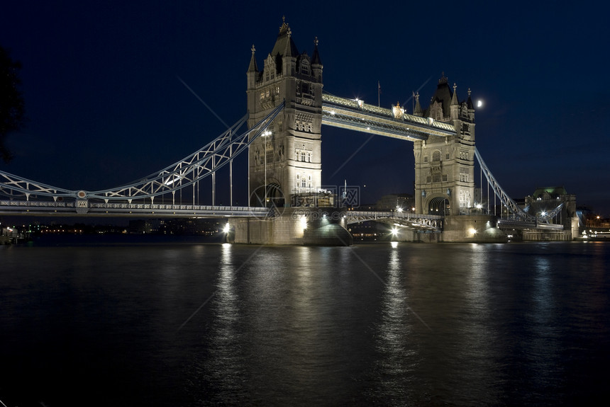 伦敦塔桥首都天空运输交通旅游历史绘画城市旅行全景图片