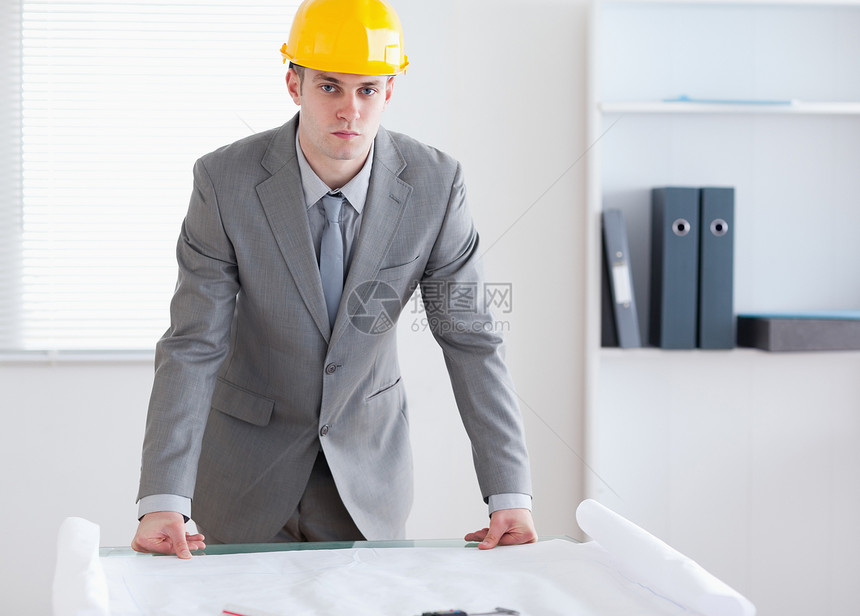 认真的造型建筑师商务蓝图外表工人人士职业建筑学项目办公室企业家图片