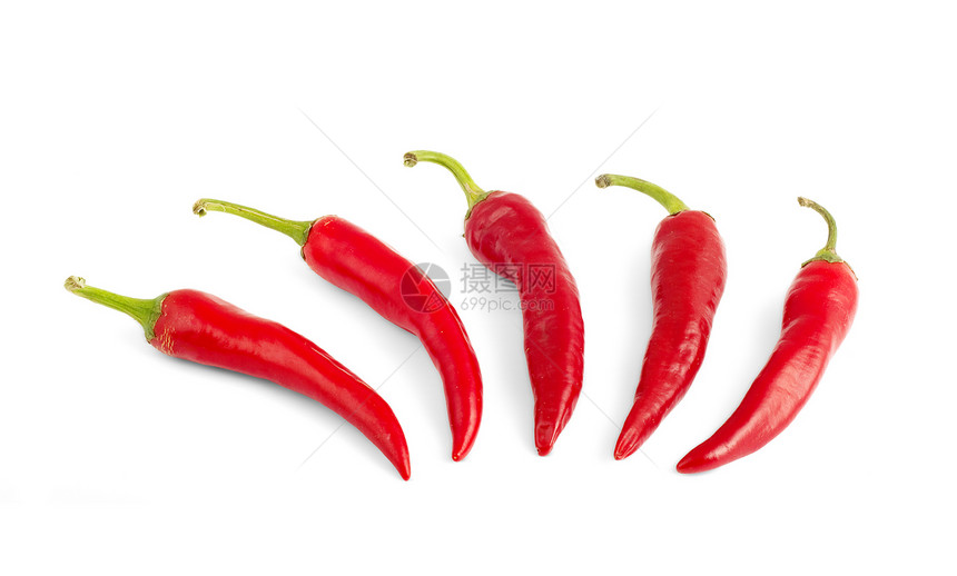 红胡椒红色香料食物辣椒蔬菜活力植物水平白色美食图片