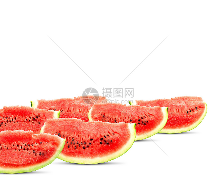 西瓜美食热带食物小吃圆圈种子水果甜点摄影果汁图片
