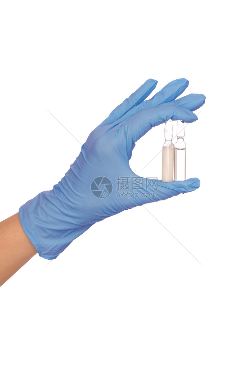 接种疫苗的安培创新管子医生乳胶蓝色教育测试保健检查实验图片