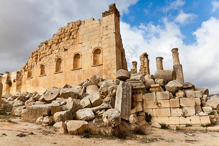 古城耶拉什的宙斯神庙高清图片