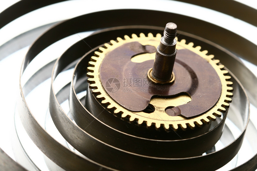 机械时钟装置发条金属技术乐器力量车轮进步流动工程时间图片