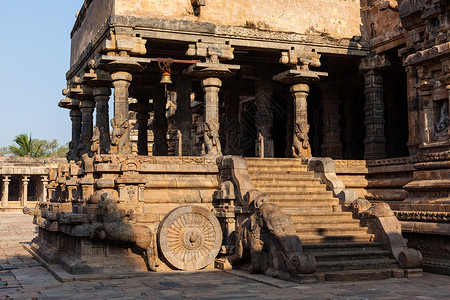 德拉苏拉姆 阿拉瓦塔茨瓦拉寺庙楼梯文明石头高清图片