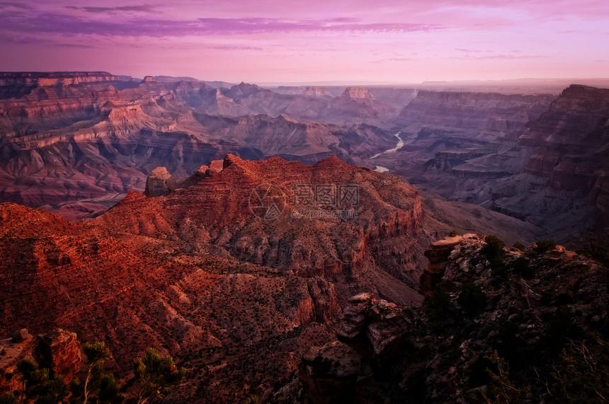 大峡谷多彩色日出地形山脉远景图层地平线荒野悬崖编队岩石日落图片