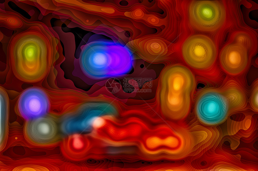 色彩多彩的抽象背景或纹理网络插图干涉桌面红色棕色光束圆形艺术气泡图片