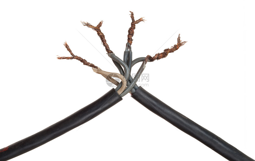 连接电线电缆节点工作橡皮白色危险服务金属电工工具力量图片
