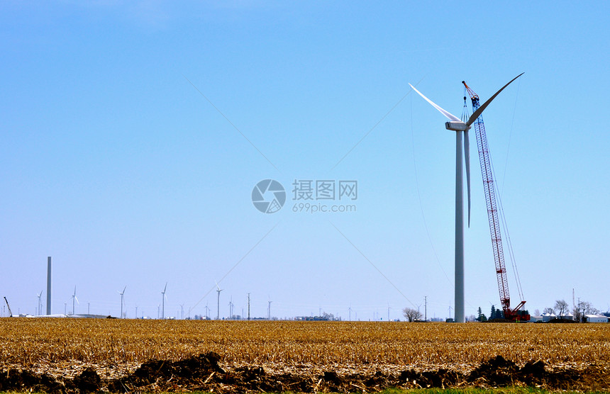 风风涡轮科技树木绿色风车场地涡轮机风力资源技术图片