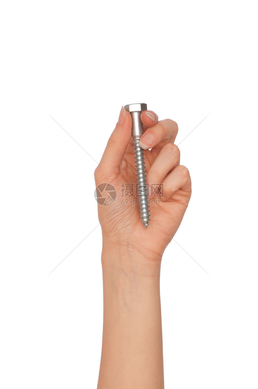 大螺丝灰色建造工具铁器螺柱金属单元螺钉手指扳手图片