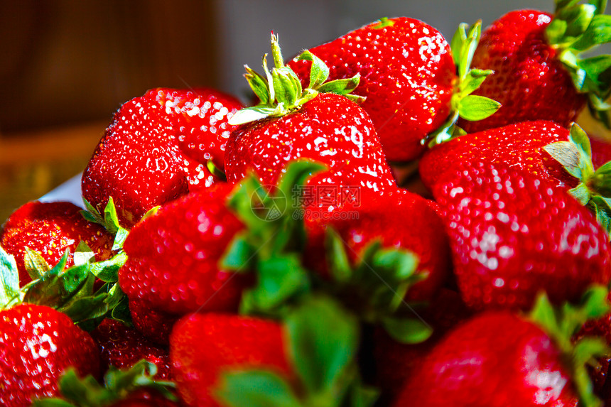 草莓早餐果汁水果饮食种子养分小吃浆果甜点宏观图片