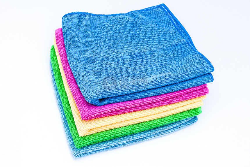 彩色毛巾活力浴室蓝色纺织品淋浴棉布洗澡白色绿色黄色图片