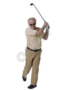 男子打高尔夫球高清图片