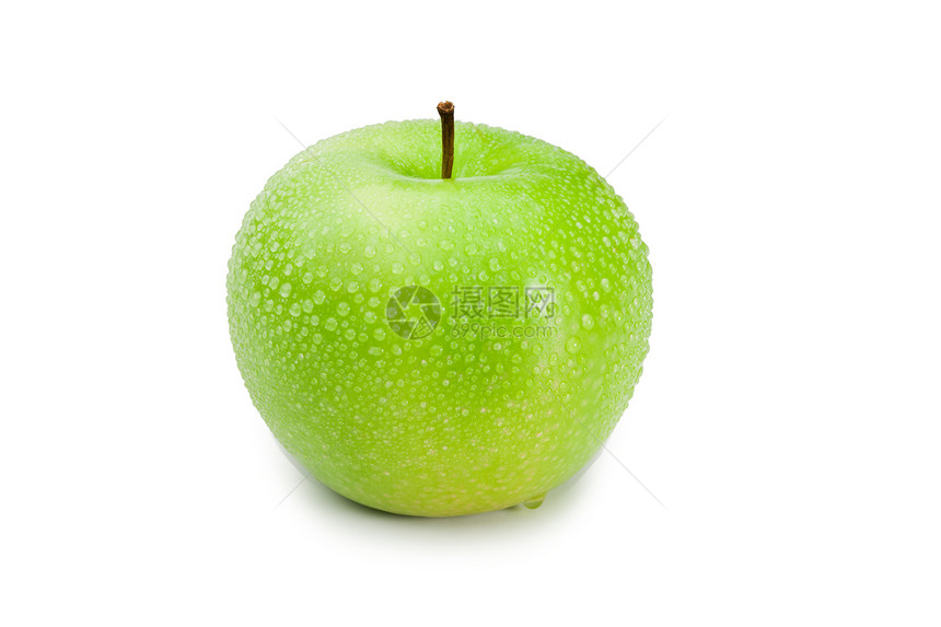 绿湿苹果图片
