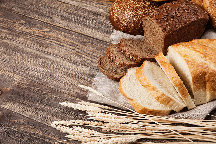 面包分包营养小麦桌子食物包子种子农业谷物脆皮农场图片