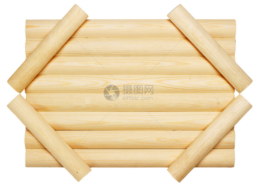 在白色背景上孤立的木板板材料条纹松树装饰桌子木头边界风格框架控制板图片