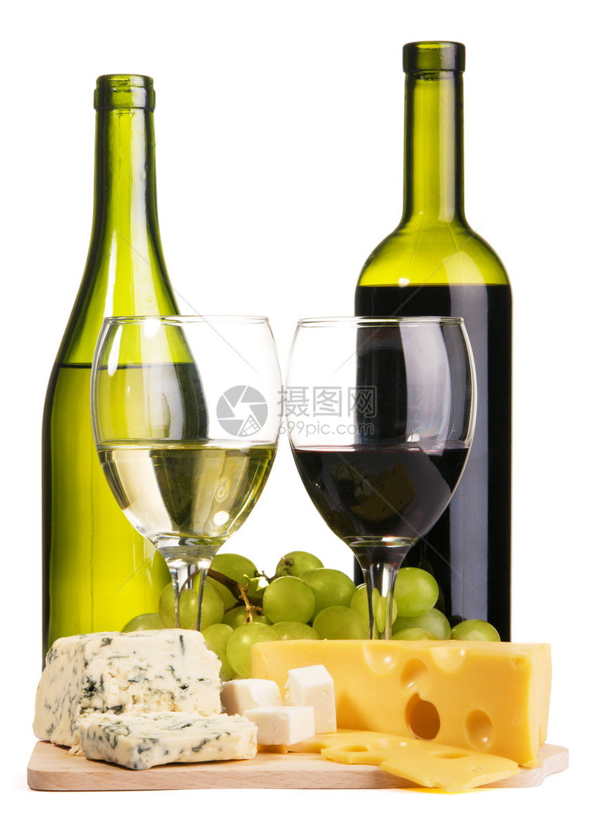 葡萄和奶酪奶制品小吃酒杯玻璃瓶子酒厂饮料庆典产品甜点图片