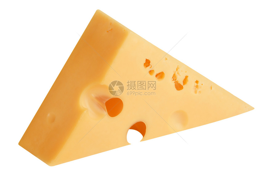 白上孤立的奶酪切片食物美食小吃营养膳食白色午餐黄色图片