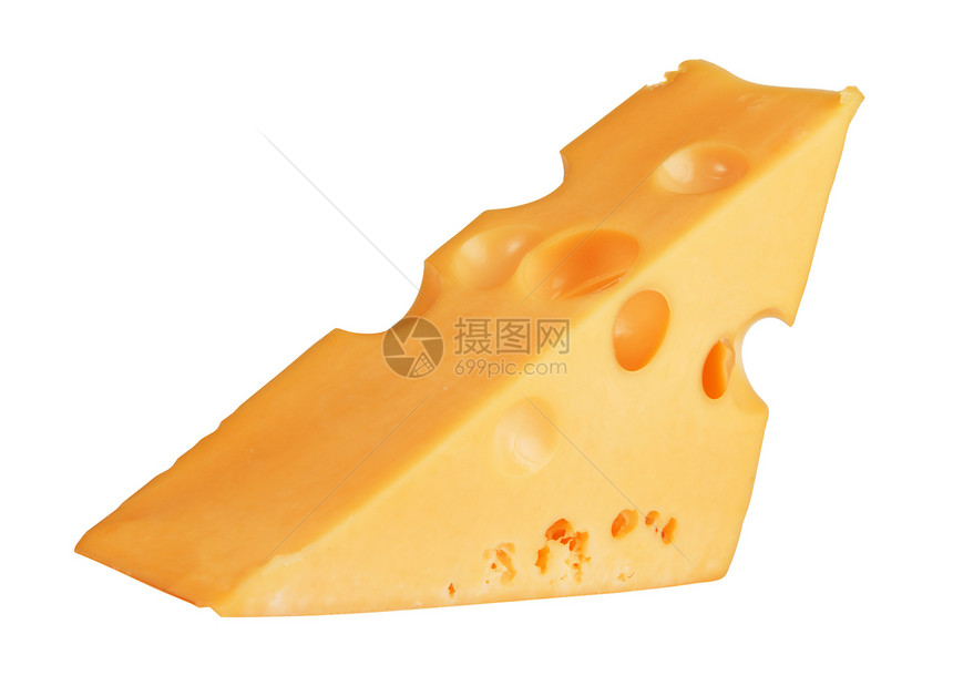 白上孤立的奶酪切片食物黄色午餐美食膳食营养白色小吃图片