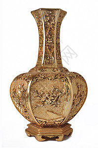 金金花瓶背景图片