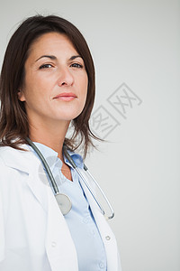 女医生肖像医院医疗女性工作服专注护理人员服务护士实验专家背景图片