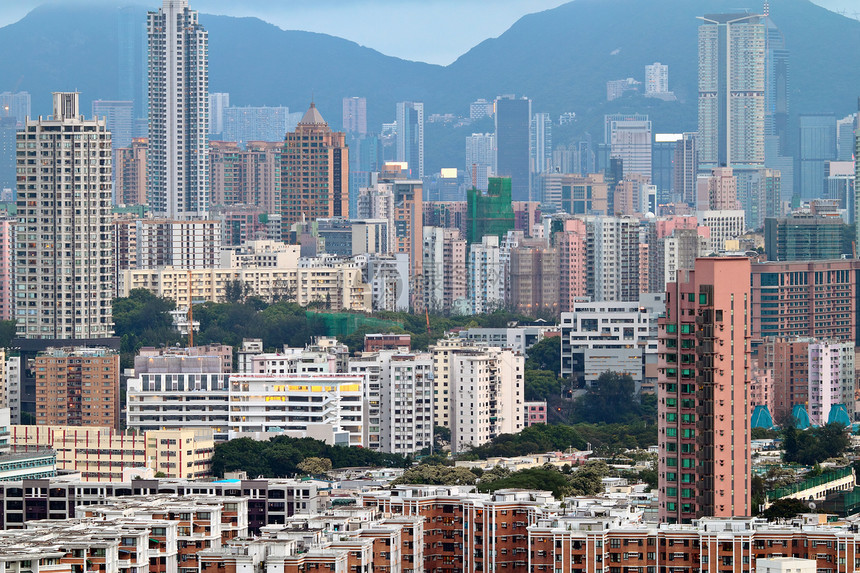 香港人口拥挤的建筑地标风景景观办公室市中心城市生活旅行场景天空图片