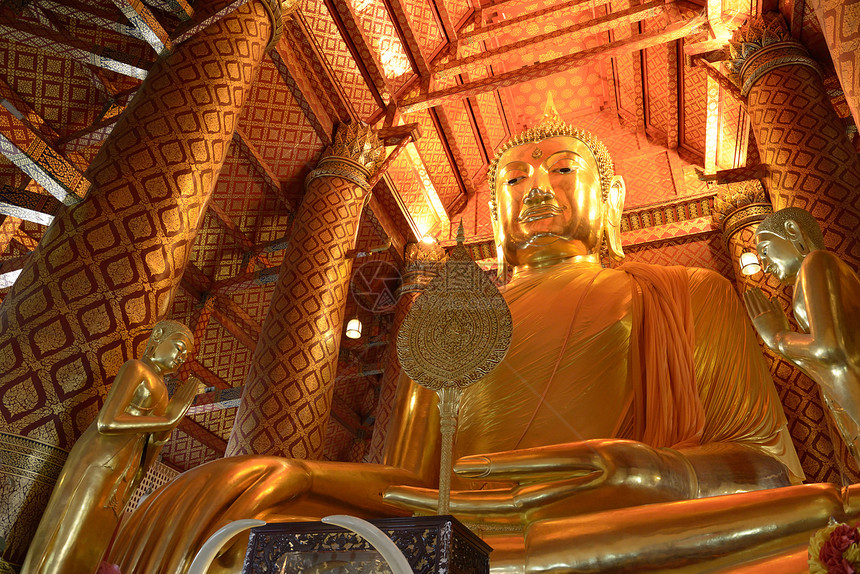 大佛像在泰国的阿尤塔亚图片