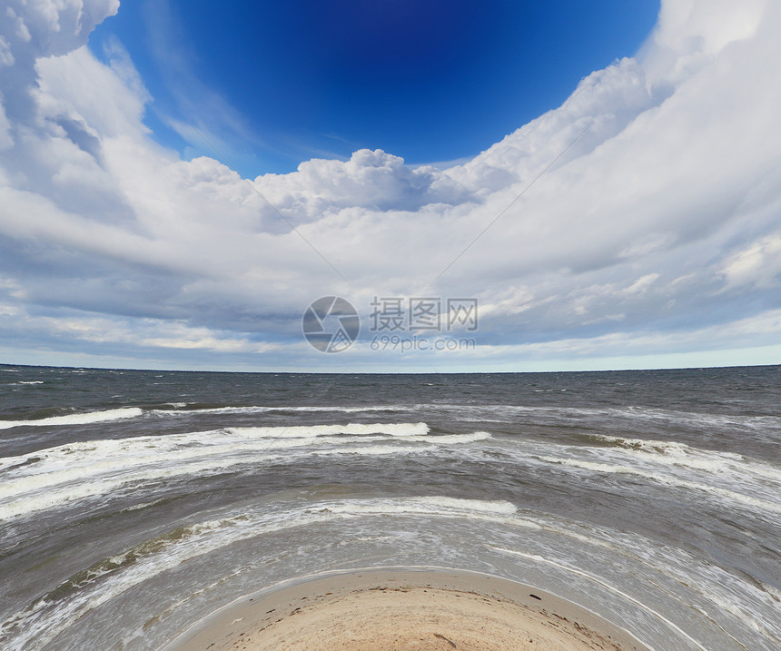 蓝色天空和海洋光束阳光海滩臭氧上帝环境海岸天气气象自由图片