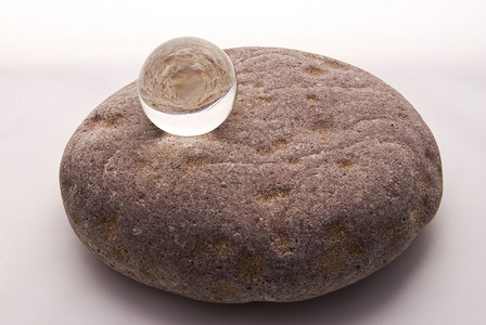 水晶球玻璃卵石镜片石头圆形大理石背景图片