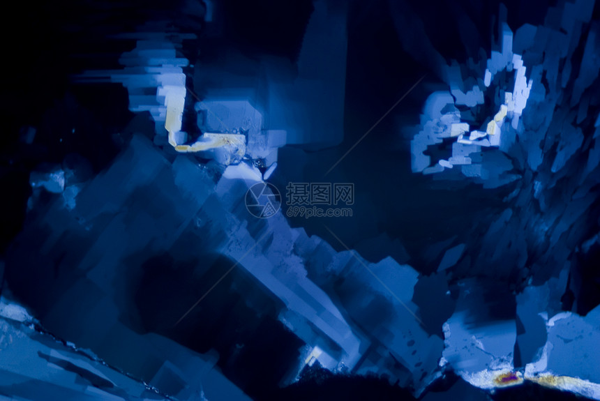 沙查林的微生物糖精科学精力显微镜蓝色极化几何学冥想结晶微晶图片