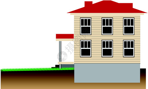 住宅住房绘画生态图表插图临界点窗户建筑建造环境地下室插画