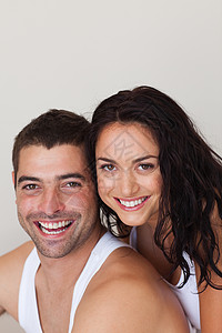 一个男人和妻子的肖像背景图片