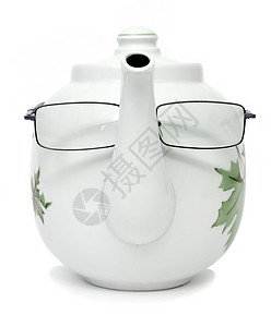 杯子瓷茶壶背景图片