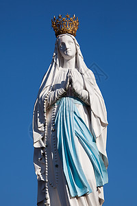 卢尔德雕像基督教欧洲高清图片