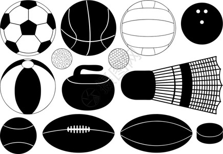 球体蟋蟀冰球高尔夫球网球篮子工具橄榄球海滩插图马球高清图片