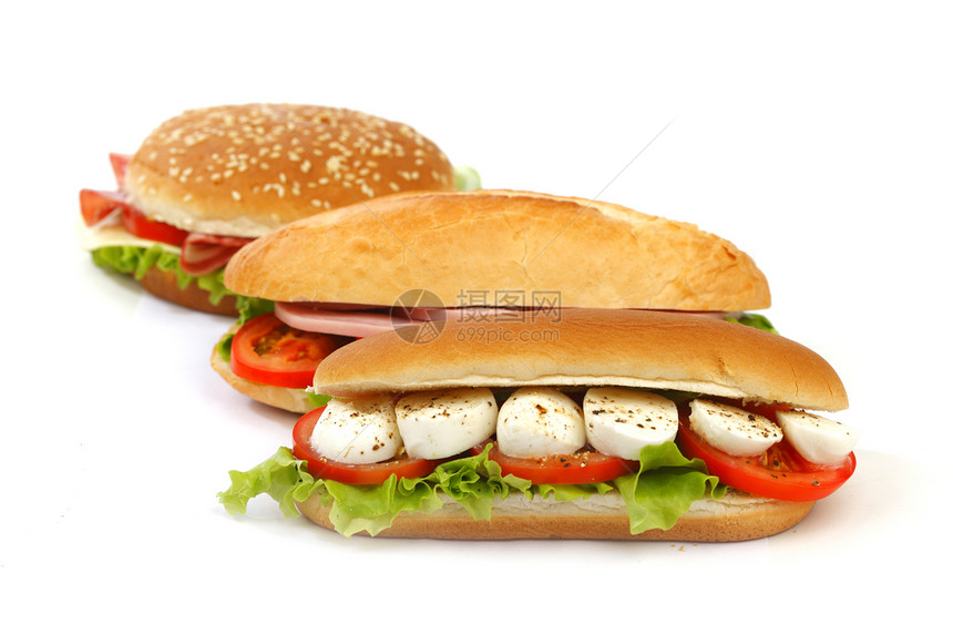 三明治加番茄和沙拉包子素食者窗格小吃白音野餐美食休息食物财产图片