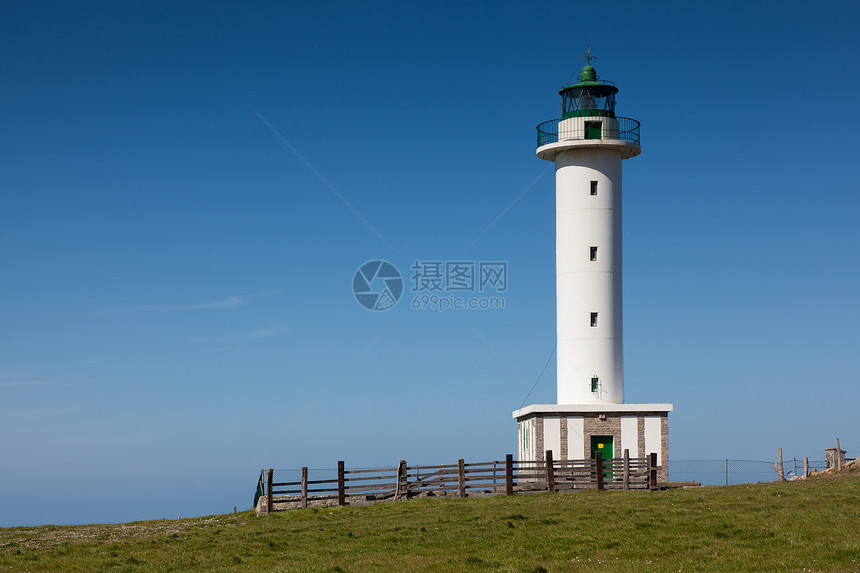 西班牙阿斯图里亚斯拉斯拉雷斯灯塔旅游海洋晴天灯塔照明旅行历史准则海岸校长图片