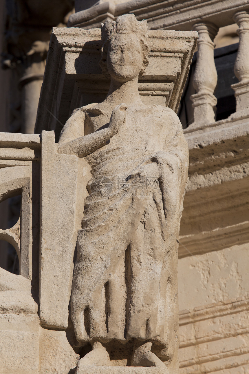 西班牙卡斯蒂利亚和里昂布尔戈斯大教堂详情晴天历史性大教堂石头旅行旅游宗教历史建筑雕塑图片