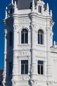 西班牙坎塔布里亚桑坦德赌场白色建筑晴天旅游历史性城市历史旅行背景